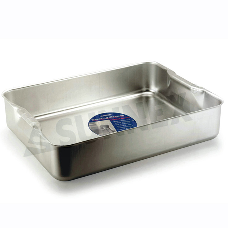 Bakeware Rósta Deep Breise Alúmanam le Láimhseálacha