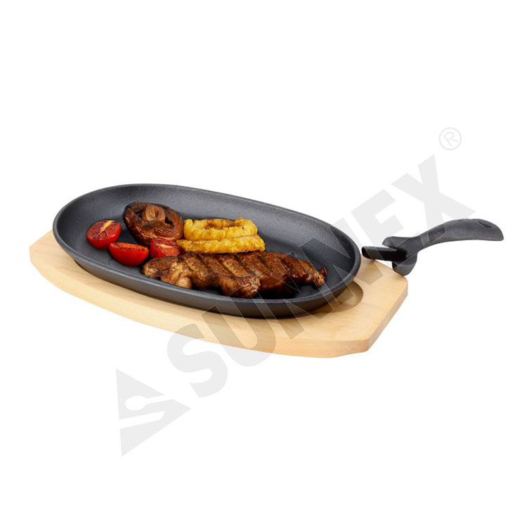 Iarann ​​Teilgthe Platter Sizzle Oval